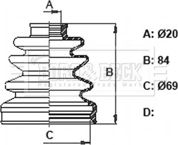 Borg & Beck BCB6342 - Пильник, приводний вал autocars.com.ua