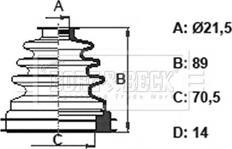 Borg & Beck BCB6357 - Пыльник, приводной вал avtokuzovplus.com.ua