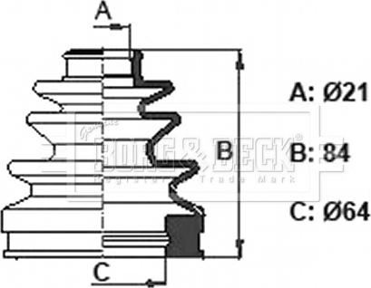 Borg & Beck BCB6360 - Пильник, приводний вал autocars.com.ua