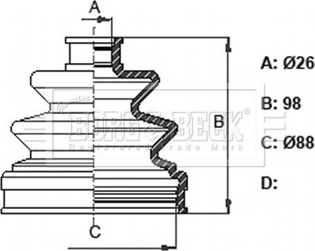 Borg & Beck BCB6364 - Пильник, приводний вал autocars.com.ua