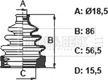 Borg & Beck BCB6372 - Пильник, приводний вал autocars.com.ua