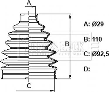 Borg & Beck BCB6380 - Пильник, приводний вал autocars.com.ua