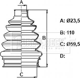 Borg & Beck BCB6382 - Пыльник, приводной вал avtokuzovplus.com.ua