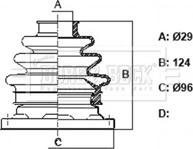 Borg & Beck BCB6385 - Пыльник, приводной вал avtokuzovplus.com.ua