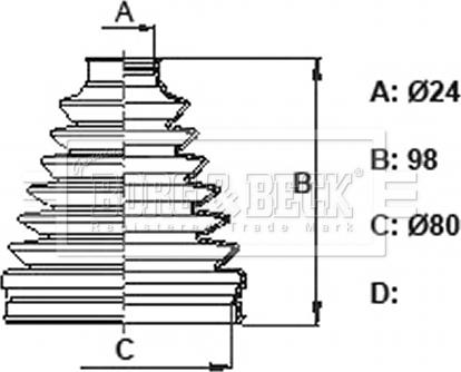 Borg & Beck BCB6404 - Пильник, приводний вал autocars.com.ua