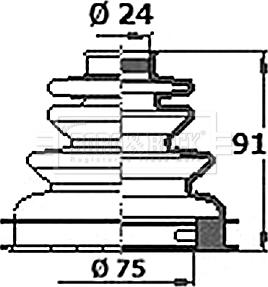 Borg & Beck BCB6413 - Пильник, приводний вал autocars.com.ua