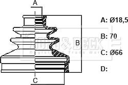 Borg & Beck BCB6424 - Пыльник, приводной вал avtokuzovplus.com.ua