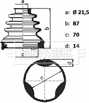 Borg & Beck BCB6430 - Пильник, приводний вал autocars.com.ua