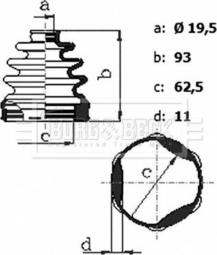 Borg & Beck BCB6431 - Пильник, приводний вал autocars.com.ua