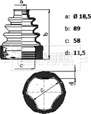 Borg & Beck BCB6439 - Пыльник, приводной вал avtokuzovplus.com.ua