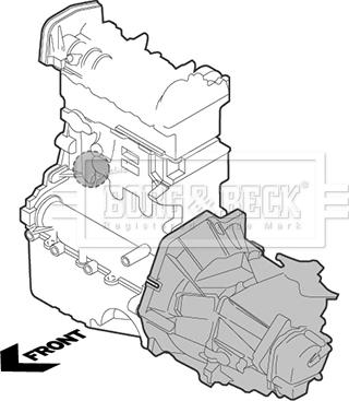 Borg & Beck BEM3108 - Подушка, підвіска двигуна autocars.com.ua