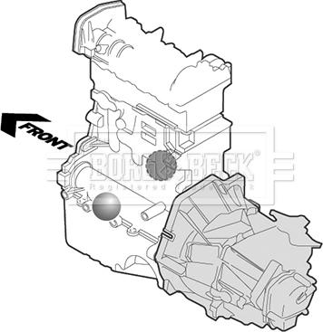 Borg & Beck BEM3180 - Подушка, підвіска двигуна autocars.com.ua