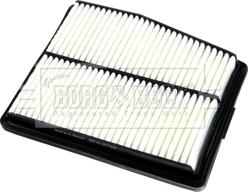 Borg & Beck BFA2736 - Повітряний фільтр autocars.com.ua