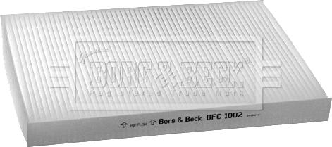 Borg & Beck BFC1002 - Фільтр, повітря у внутрішній простір autocars.com.ua