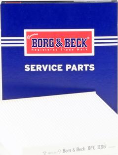 Borg & Beck BFC1106 - Фільтр, повітря у внутрішній простір autocars.com.ua