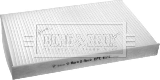 Borg & Beck BFC1174 - Фільтр, повітря у внутрішній простір autocars.com.ua