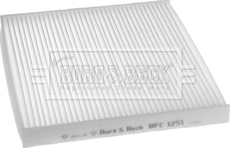 Borg & Beck BFC1251 - Фільтр, повітря у внутрішній простір autocars.com.ua