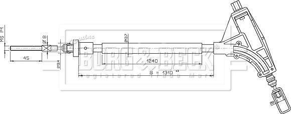 Borg & Beck BKB2635 - Тросик, cтояночный тормоз avtokuzovplus.com.ua