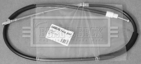 Borg & Beck BKB3447 - Тросик, cтояночный тормоз avtokuzovplus.com.ua