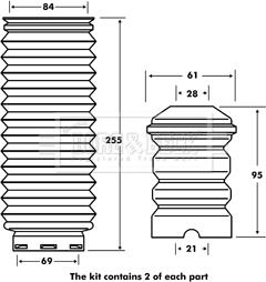 Borg & Beck BPK7008 - Пилозахисний комплект, амортизатор autocars.com.ua