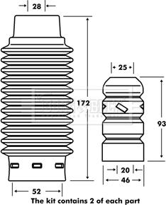 Borg & Beck BPK7029 - Пылезащитный комплект, амортизатор avtokuzovplus.com.ua