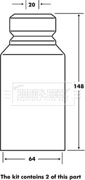 Borg & Beck BPK7035 - Пилозахисний комплект, амортизатор autocars.com.ua