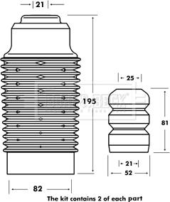 Borg & Beck BPK7056 - Пылезащитный комплект, амортизатор avtokuzovplus.com.ua