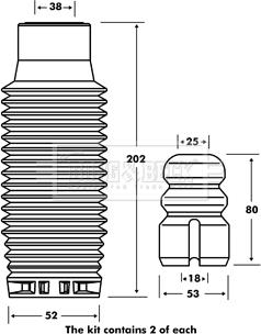 Borg & Beck BPK7064 - Пилозахисний комплект, амортизатор autocars.com.ua