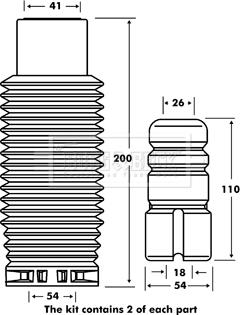 Borg & Beck BPK7066 - Пилозахисний комплект, амортизатор autocars.com.ua