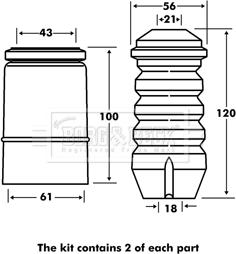 Borg & Beck BPK7077 - Пилозахисний комплект, амортизатор autocars.com.ua