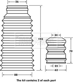 Borg & Beck BPK7097 - Пылезащитный комплект, амортизатор avtokuzovplus.com.ua