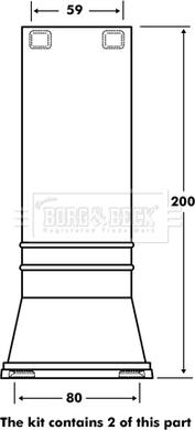 Borg & Beck BPK7099 - Пылезащитный комплект, амортизатор autodnr.net
