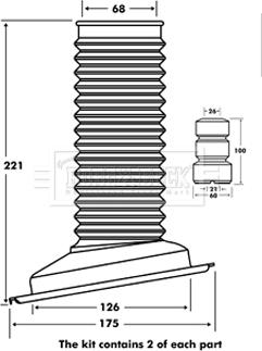 Borg & Beck BPK7104 - Пыльник амортизатора, защитный колпак avtokuzovplus.com.ua