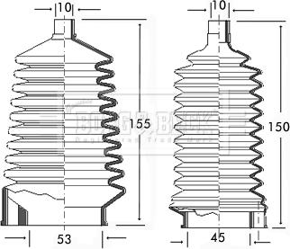 Borg & Beck BSG3087 - Комплект пилника, рульове управління autocars.com.ua
