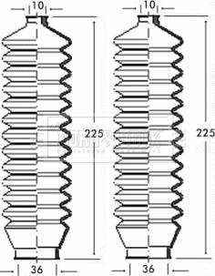 Borg & Beck BSG3158 - Комплект пилника, рульове управління autocars.com.ua