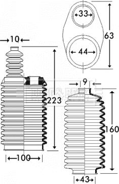 Borg & Beck BSG3218 - Комплект пилника, рульове управління autocars.com.ua