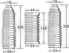 Borg & Beck BSG3221 - Комплект пыльника, рулевое управление avtokuzovplus.com.ua