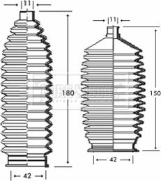 Borg & Beck BSG3224 - Комплект пыльника, рулевое управление avtokuzovplus.com.ua