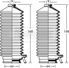 Borg & Beck BSG3239 - Комплект пилника, рульове управління autocars.com.ua