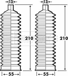 Borg & Beck BSG3293 - Комплект пилника, рульове управління autocars.com.ua