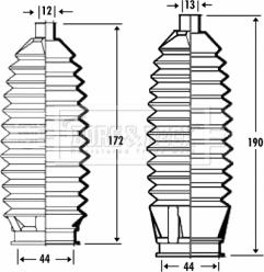 Borg & Beck BSG3311 - Комплект пыльника, рулевое управление avtokuzovplus.com.ua