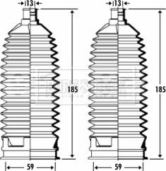 Borg & Beck BSG3314 - Комплект пилника, рульове управління autocars.com.ua