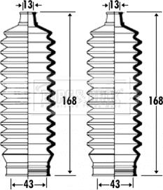 Borg & Beck BSG3316 - Комплект пыльника, рулевое управление avtokuzovplus.com.ua