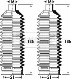 Borg & Beck BSG3319 - Комплект пыльника, рулевое управление avtokuzovplus.com.ua