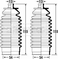 Borg & Beck BSG3320 - Комплект пыльника, рулевое управление avtokuzovplus.com.ua