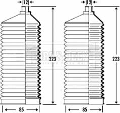 Borg & Beck BSG3336 - Комплект пилника, рульове управління autocars.com.ua