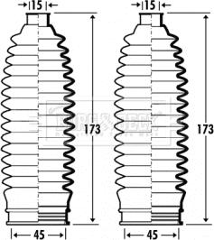 Borg & Beck BSG3368 - Комплект пыльника, рулевое управление avtokuzovplus.com.ua