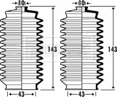 Borg & Beck BSG3374 - Комплект пыльника, рулевое управление avtokuzovplus.com.ua