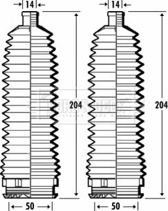 Borg & Beck BSG3384 - Комплект пилника, рульове управління autocars.com.ua