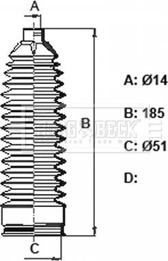 Borg & Beck BSG3445 - Комплект пилника, рульове управління autocars.com.ua